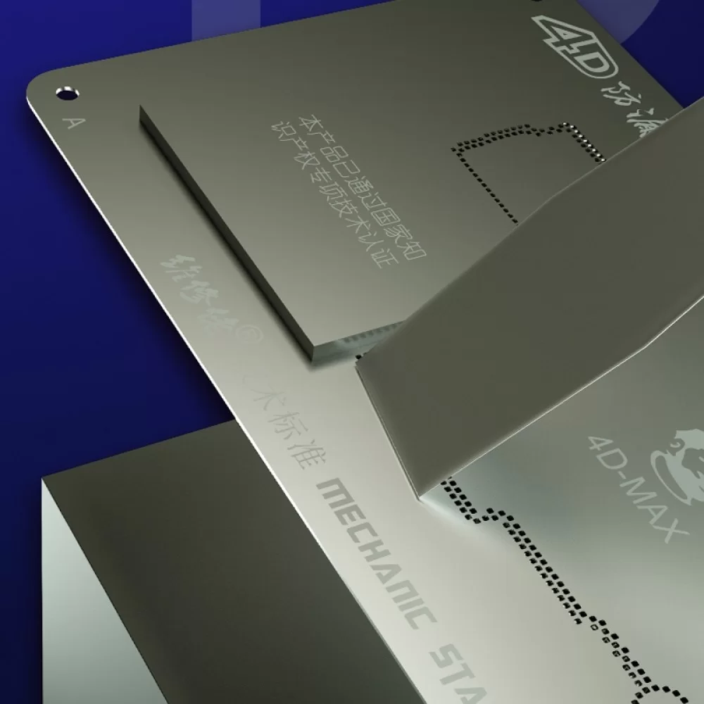 Picture of MECHANIC BGA Reballing Stencil 4D Grooved  Steel Stencil with Leakproof for iPhone 11 Pro / 11 Pro Max / 11